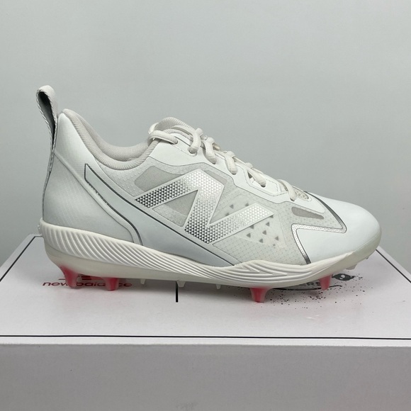 New Balance White Silver FuelCell Romero Duo Comp Softball‎ Cleats - Picture 7 of 12